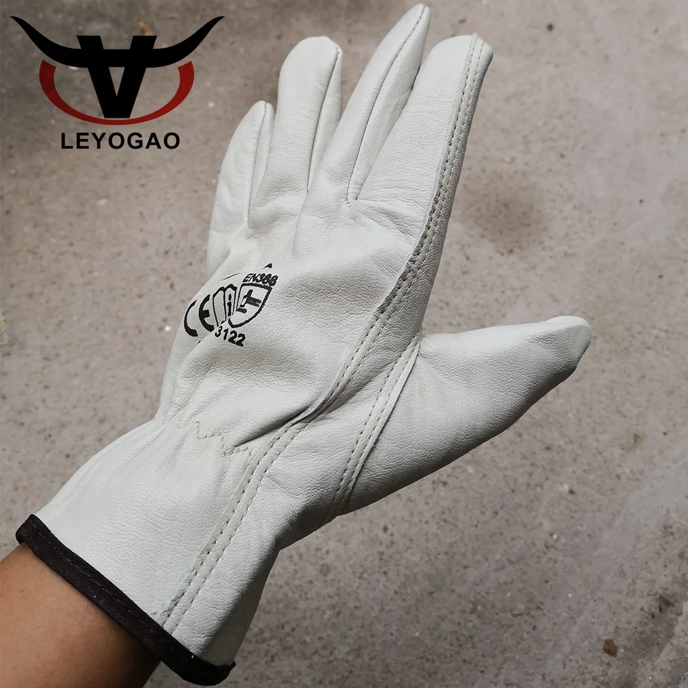 Cheap industrial racing working safety leather hand work gloves