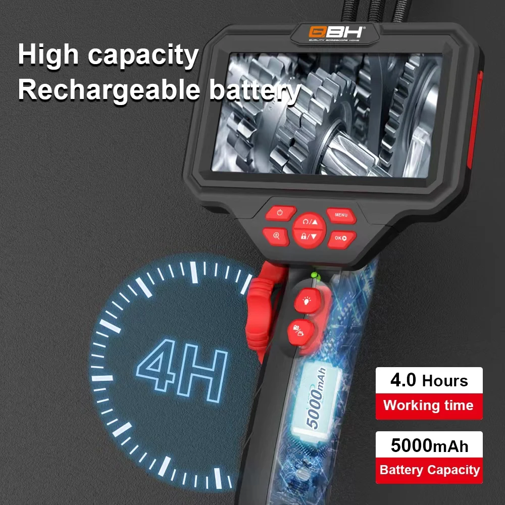 4-way articulation inspecting endoscope 720 degrees car inspection camera  portable inspection videoscope handheld videoscope