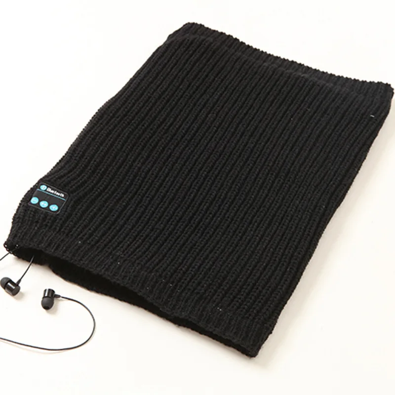 
New Bluetooth Echarp Femm Homme Cachemire Rechargeable Christmas Thick Warm Winter Hat Knit Beanie Scarf Music 