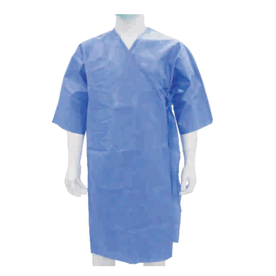 
Disposable Fabric Hospital Short Sleeve Non-woven SMS Patient Gown 