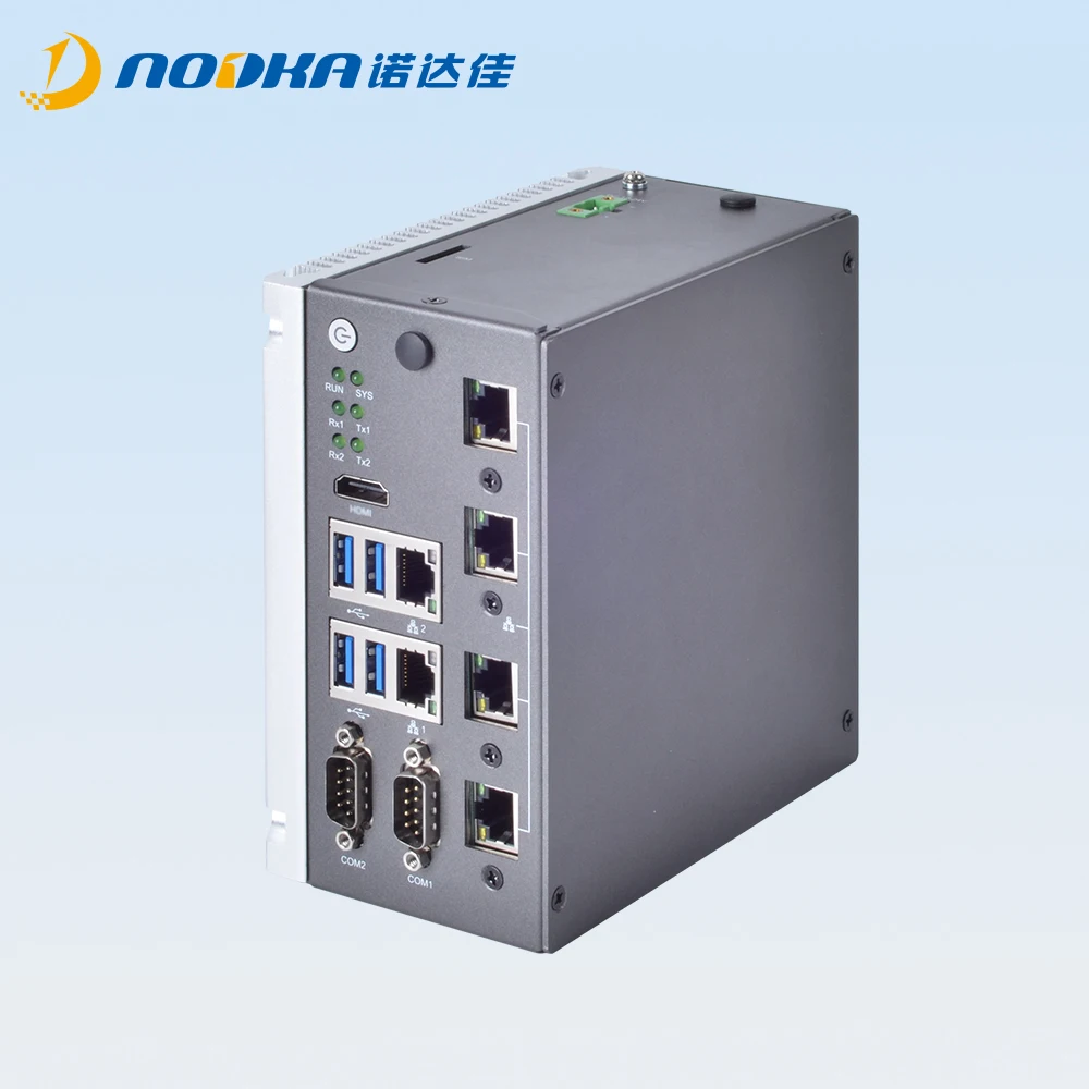Din Rail 6 ethernet ports iot mini pc 64GB