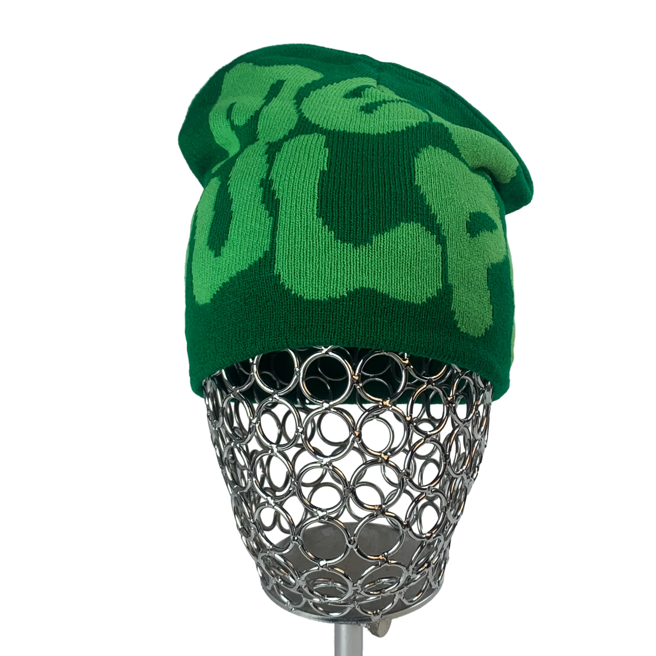 Reversible Ribbed Jacquard Acrylic Wholesale Unisex Knitted Custom Embroidery Logo Knit Winter Beanie Men Beanies Hat For Men