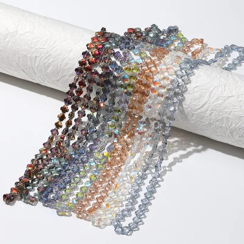 DIY Jewelry Making Accessory Lampwork Faceted Seed Beads Glass Crystal Loose Beads