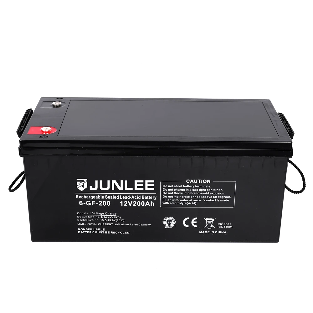 Solar Battery Lead Acid Battery AGM GEL VRLA UPS Inverter Battery 12V 200AH Front Terminal Europe Standard