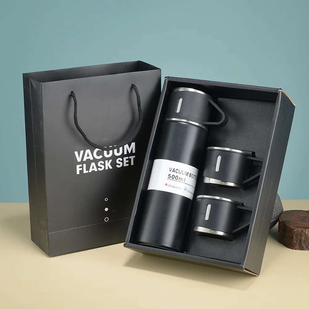 Factory custom logo double wall stainless steel vacuum office insulated drink water bottle