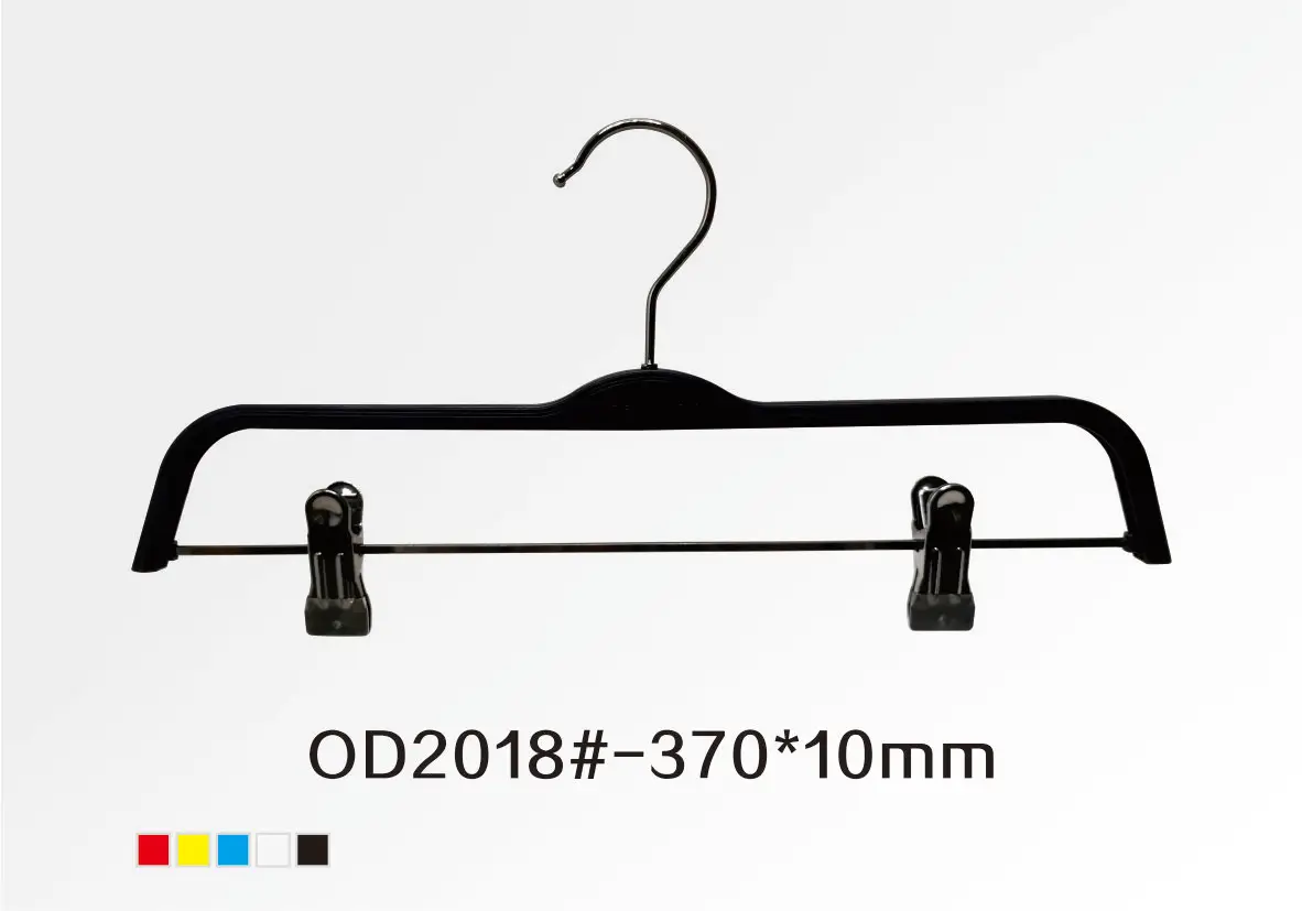 High quality custom logo trouser hanger hanger with clip for garment display