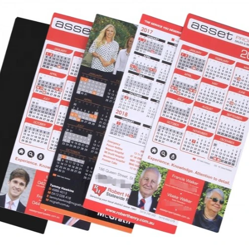 Ad promotion Personalized paper Rubber Magnetic sheet Calendar Fridge magnet with your print and logo Factory price