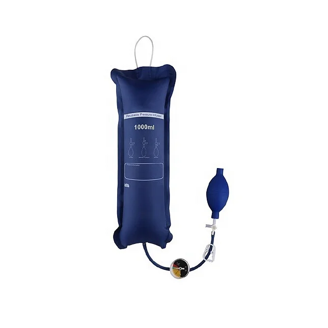 Intravenous IV fluid pressure-injected infusion cuff squeeze system, pressure-infused solution bag pressure device set pump
