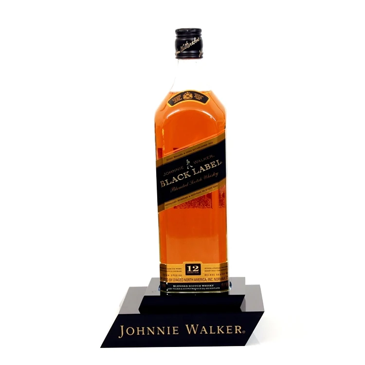Customized Countertop Lighted Whiskey Display Holder Bottle Glorifier With LED Lights Wine Glorifier Idea for Growing Brands