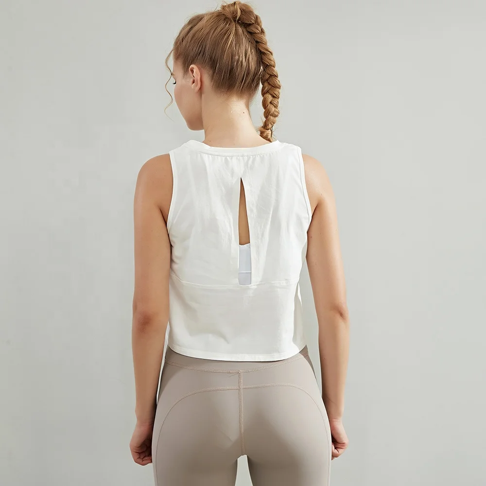 New Sexy Beautiful Back Beauty Sleeveless Quick-Dry Running Sports Loose Women'S Yoga Vest