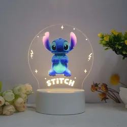 2023 New Product Stitch Comic Animation Anime 3D Acrylic Lamp Led Table Night Light Lighting Gift Set for Baby Kids Children