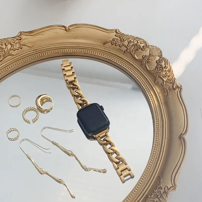 ConAmor | INS HOT CHAIN Ремешок из нержавеющей стали лучшего уровня для Apple Watch Series 6/SE/5/4 Metal iWatch