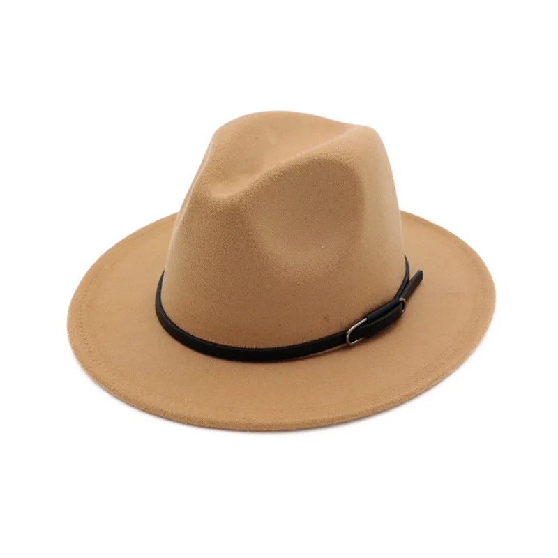 
Amazon hot selling Lisianthus Belt Buckle Fedora Fashion Winter Hats For Women 
