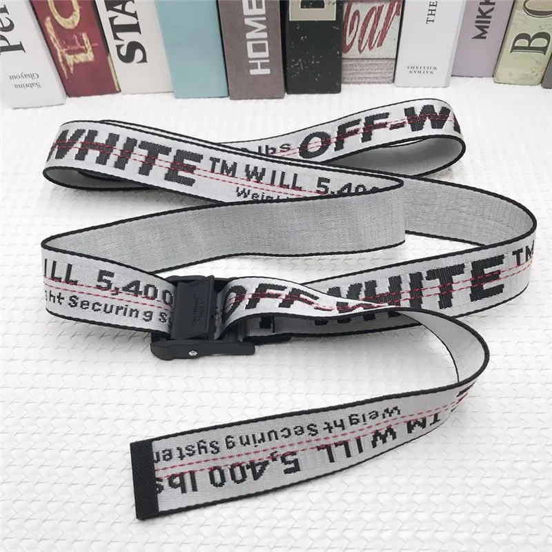 Fabric Tactical Belt 3.5cm Width Off-Custom Logo White Classic Industrial Belt with 60% Polyamide and 40% Polyester