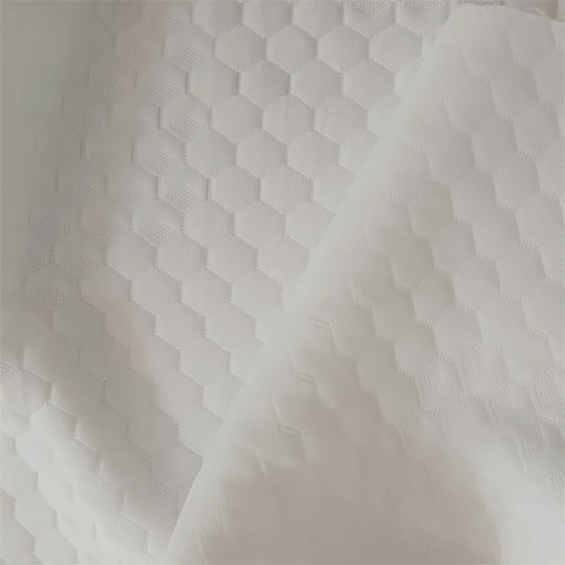 Football jacquard knitted durable home textile fabric elastic knitted mattress graphene fabric