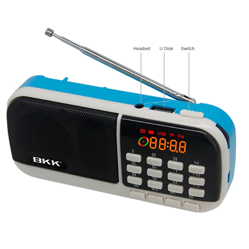 High Power 2400mah Mini Radio FM Can be Easy Carry Very Thin and Light Weight Mini FM Radio Home and Outdoor