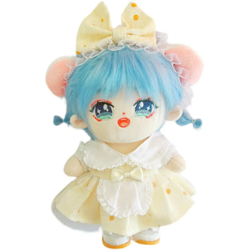 20cm Skeleton Type Attribute Free Star Doll Figure Doll Long Hair Fried Curly Hair Cute Figure Cotton Doll