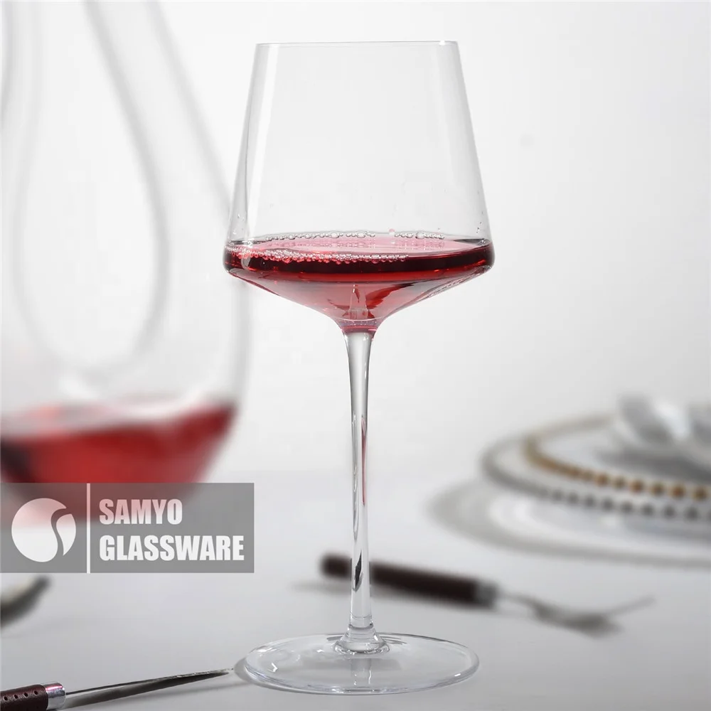 SAMYO China Manufacturer Restaurant Goblet Wine Glass Lead Free Crystal Wine Glass Clear Wine Glassware