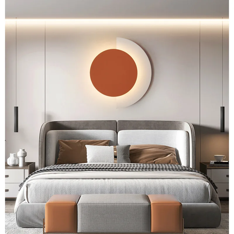 Nordic simple living room wall lamp background wall decoration mural light porch hallway bedroom personality creative modeling l