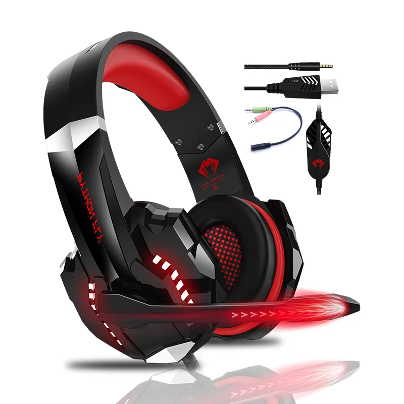 
Free Sample Computer Wired Headset Headphone Gamer Para Celular Gaming Headset USB Earphone And Headphones H9000 Pro For PC 
