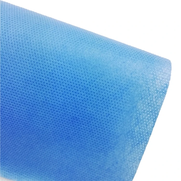 Blue color  spunbonded + meltblown + spunbonded technical pp spunbond non woven for medical used