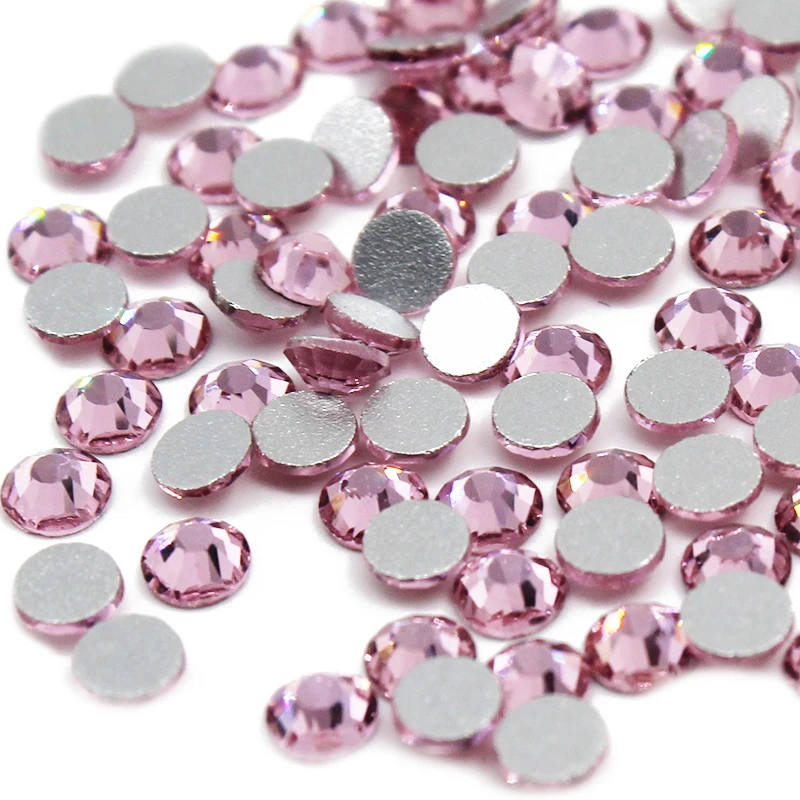 Hot Selling SS10 Ab Color Nail Gems Rhinestone Press On Nails With Diamond Rhinestones 3D Flat