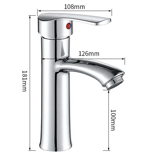 Bathroom Deck Mounted Basin Faucet Sink Tap Single Hole Water Tap Hot and Cold mixer faucet