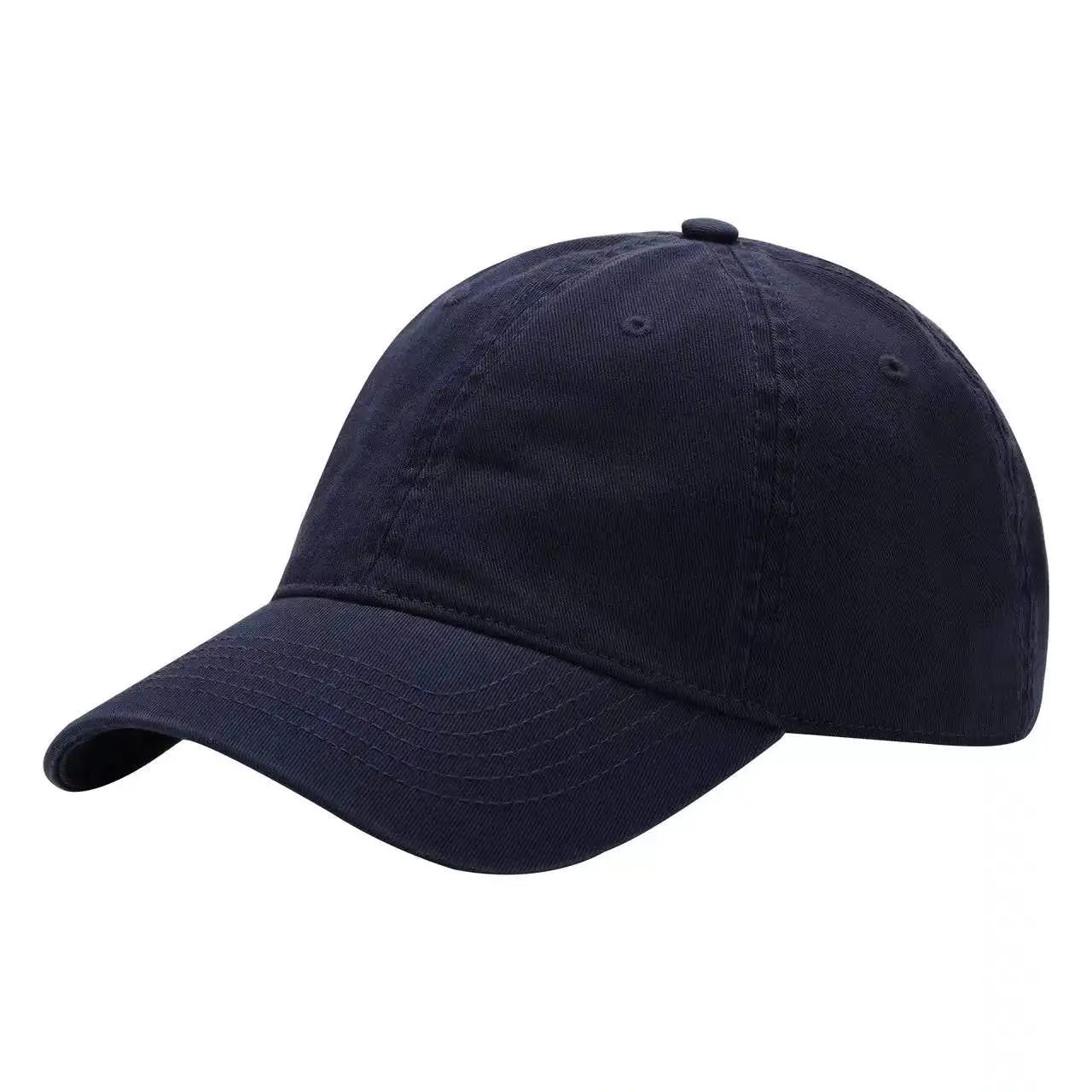 Wholesale custom metal buckle 6 panel baseball dad caps plain distressed unstructured blank dad hat