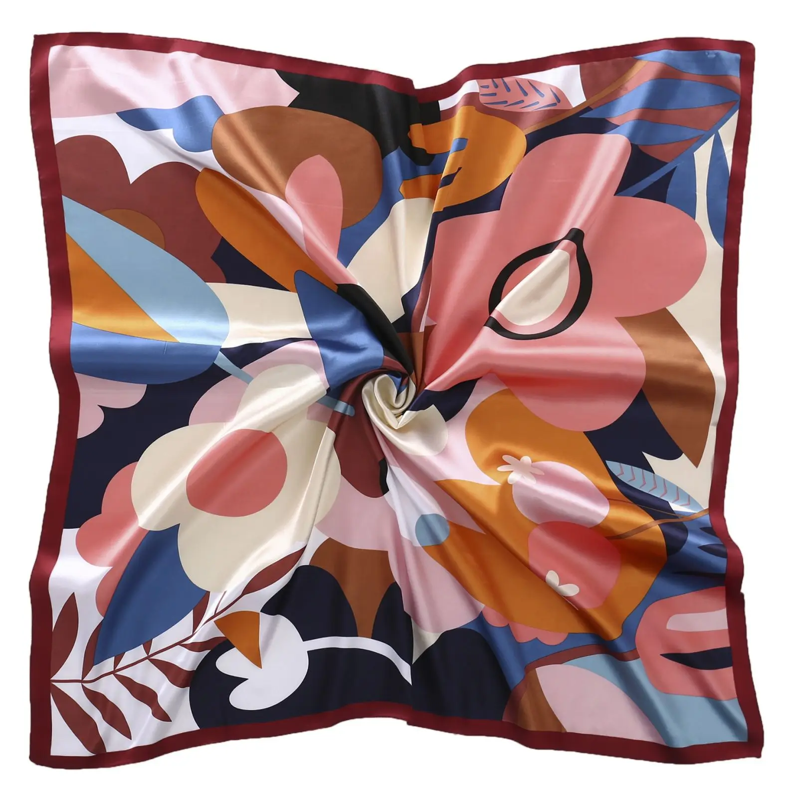 New Arrival luxury Large Women Head wraps scarf  premium printing satin head wrap scarf for women