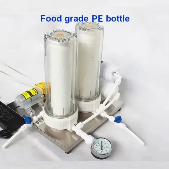 Italian Wine Filtration Sanitary Cartridge Filter Housing with New Pump and Motor for Restaurant and Retail Industries