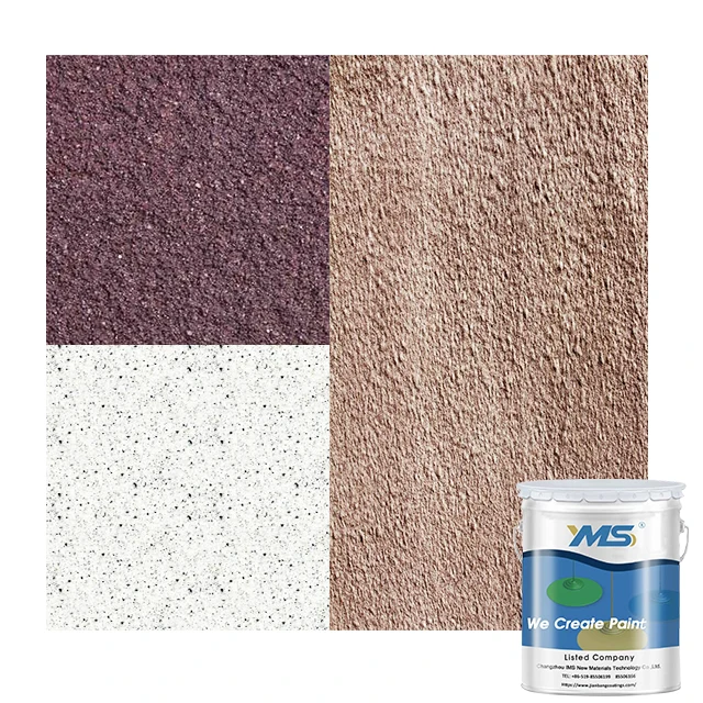 IMS-natural style exterior wall decoration material, Natural Stone Textured Paint