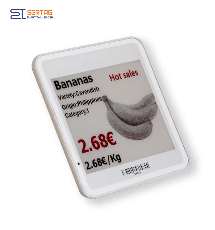 Supermarket 4.2inch LORA Electronic Shelf Label ESL Digital Price Tag System