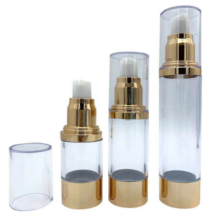 15ml 30ml 50ml Skin Care Cosmetic Airless Pump Bottle Plastic Lotion Pump Bottle Screen Printing Personal Care Airless Bottle