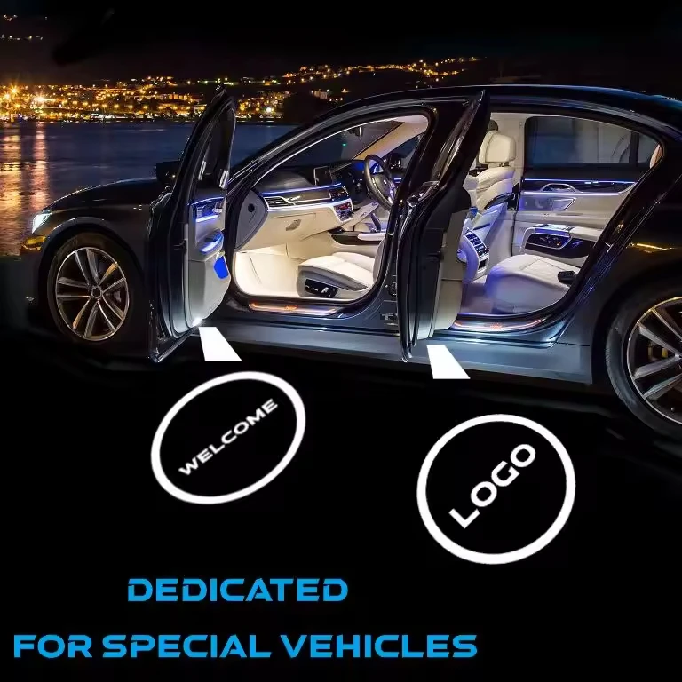 Car LED door lights, welcome lights, polite shadows, car doors, LED car logos, projection lights, custom