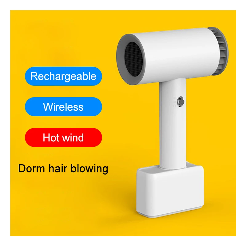Batteries Hair Dryer Home Travel Outdoor Hot and Cold Portable USB Charging Hair Dryer Wireless Charging