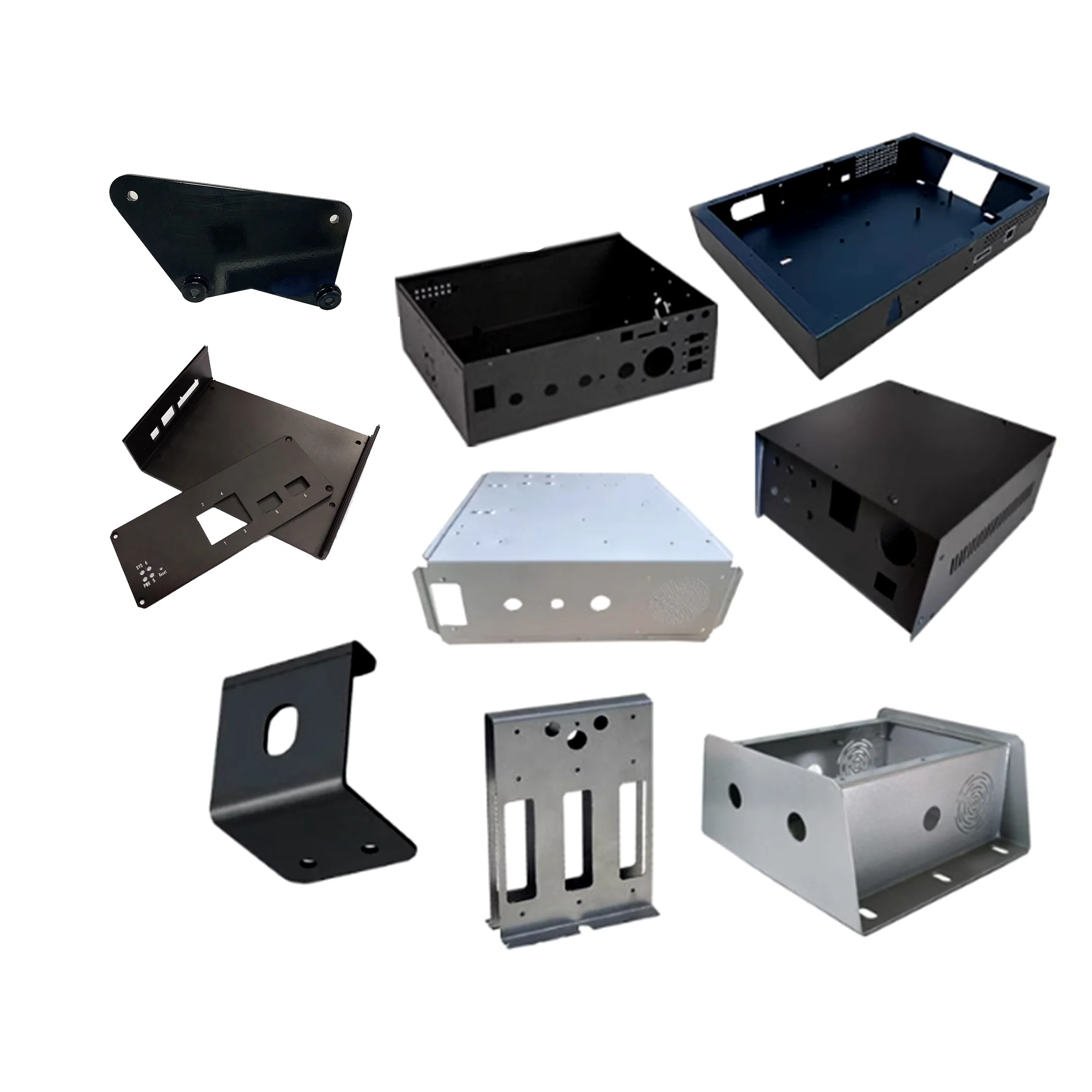 OEM sheet metal chassis processing perforated sheet metal part anodized aluminum laser service Steel Sheet Fabrication