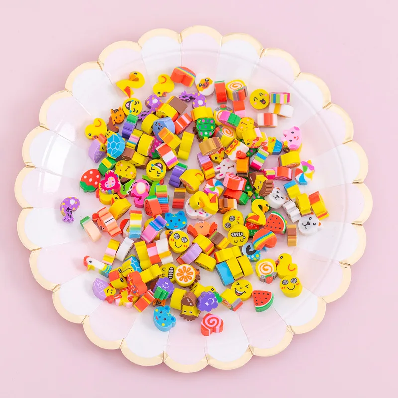 Pencil Erasers Assorted Food Cake Dessert Puzzle Erasers for Birthday Party Supplies Favors or School Classroom Rewards