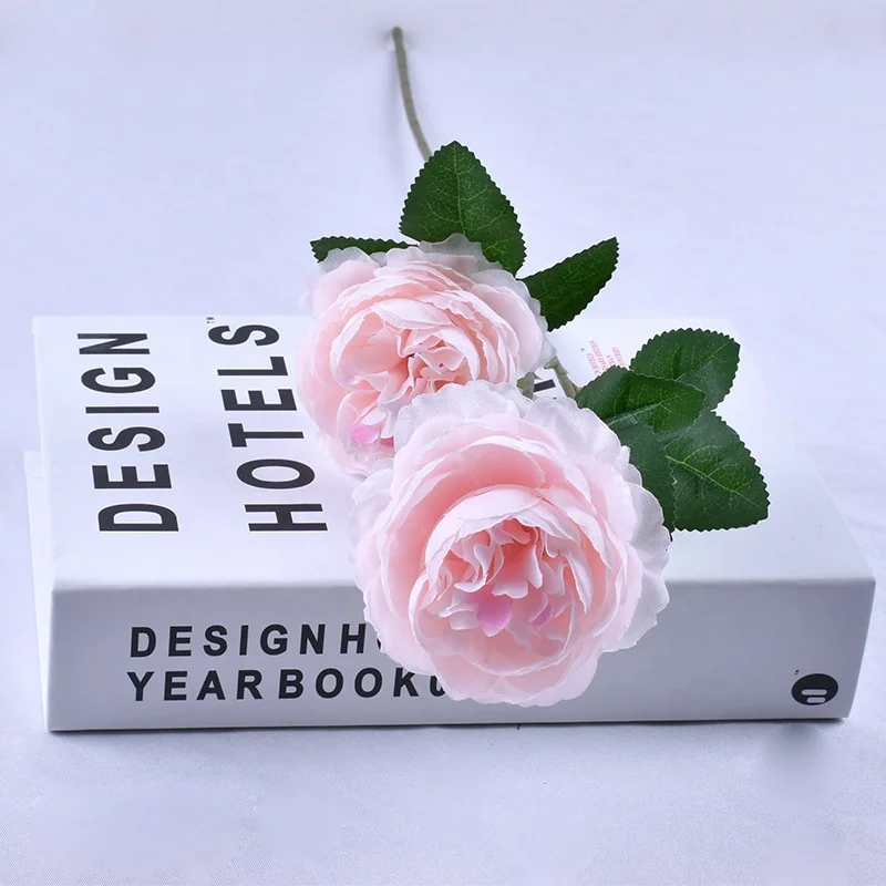 peony artificial flower decoration peonies silk flowers heads in bouquet wholesale for wedding