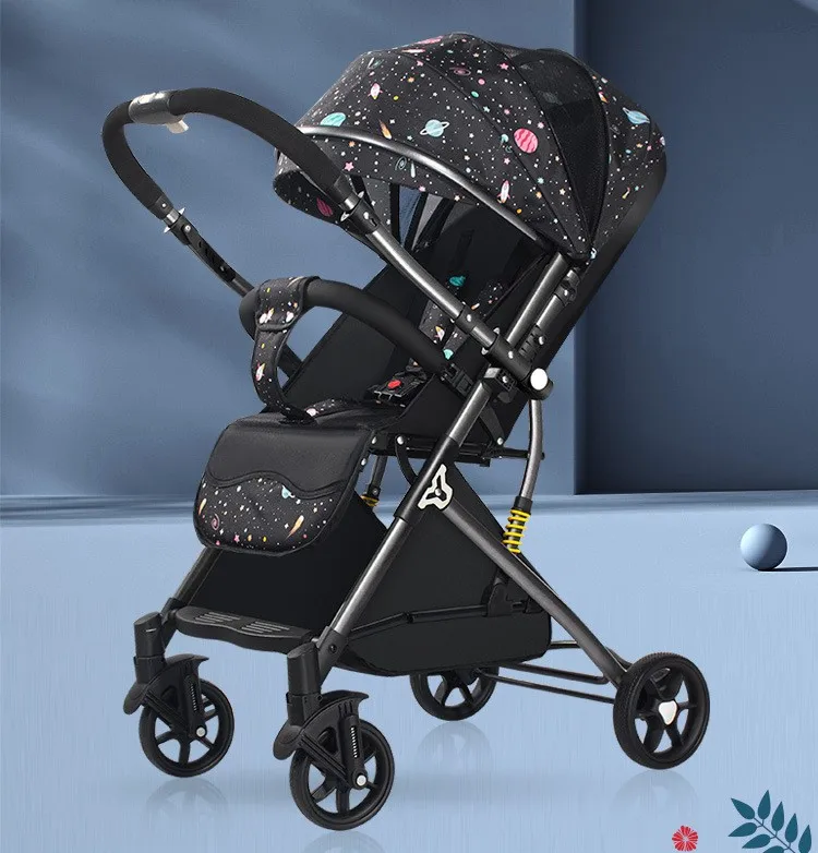 China Hot Sale Folding Baby Prams High Security Stroller Baby Soft And Comfortable Fabric Baby Stroller