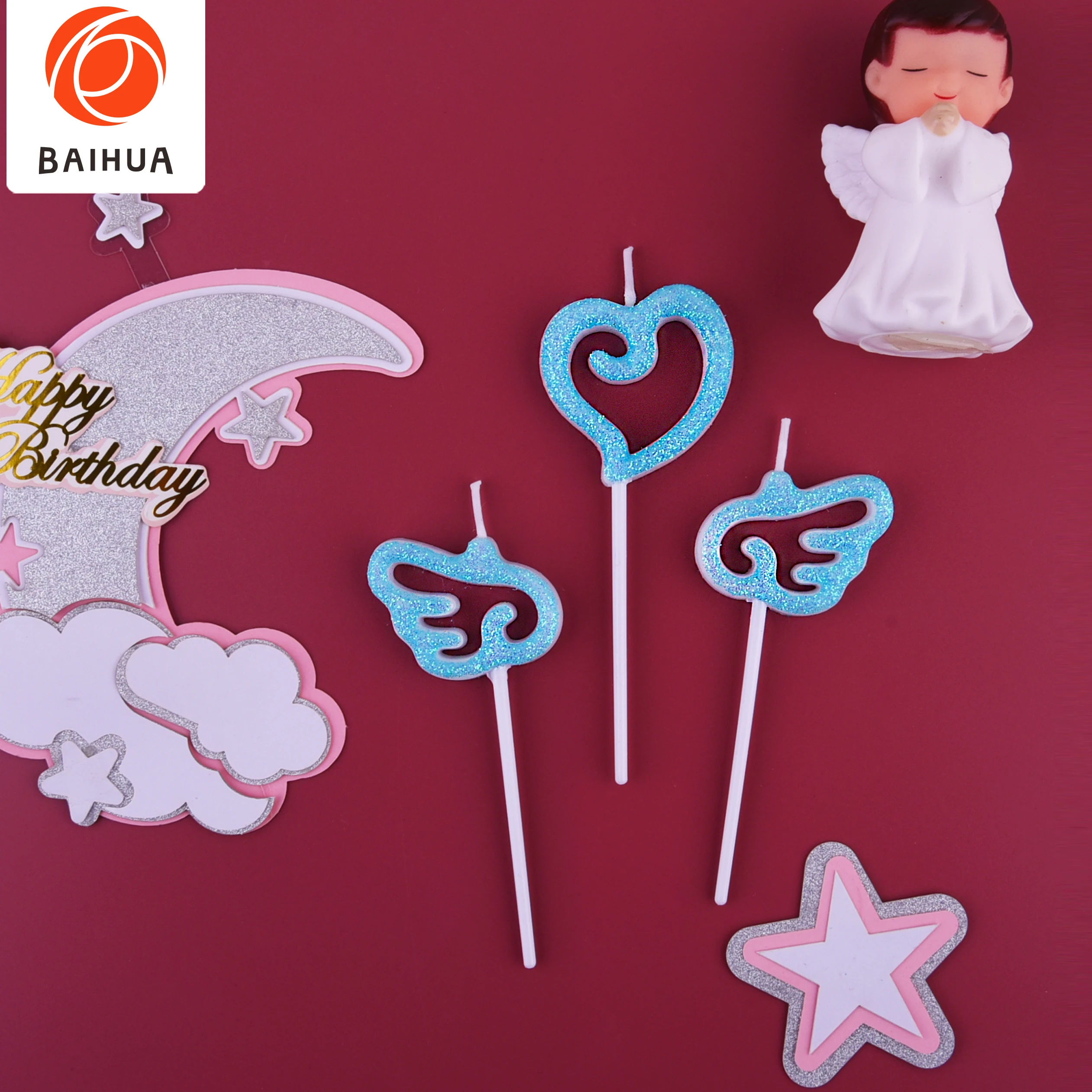 New Design Angel Wings Birthday Candle for kids