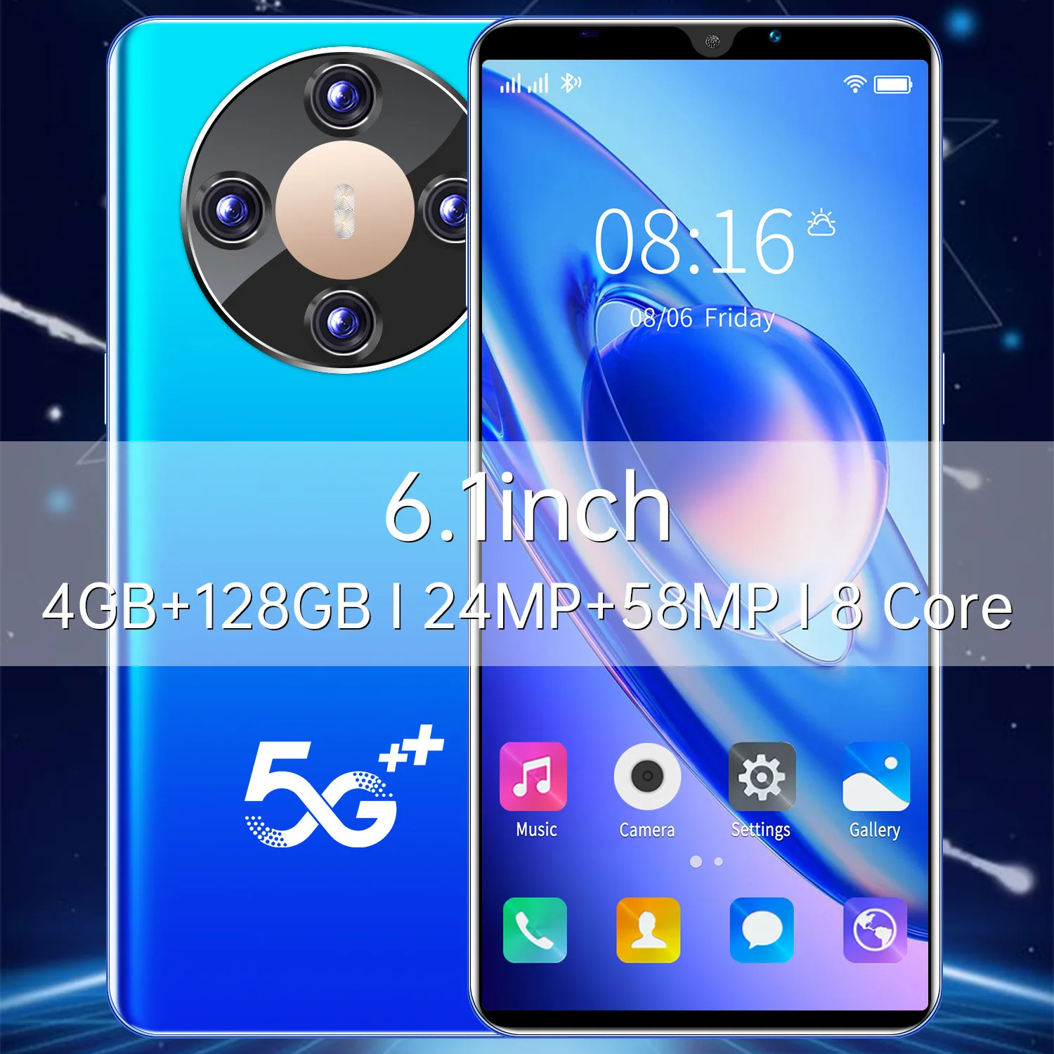 Смартфон с каплями воды 5 г 6 1 дюймов