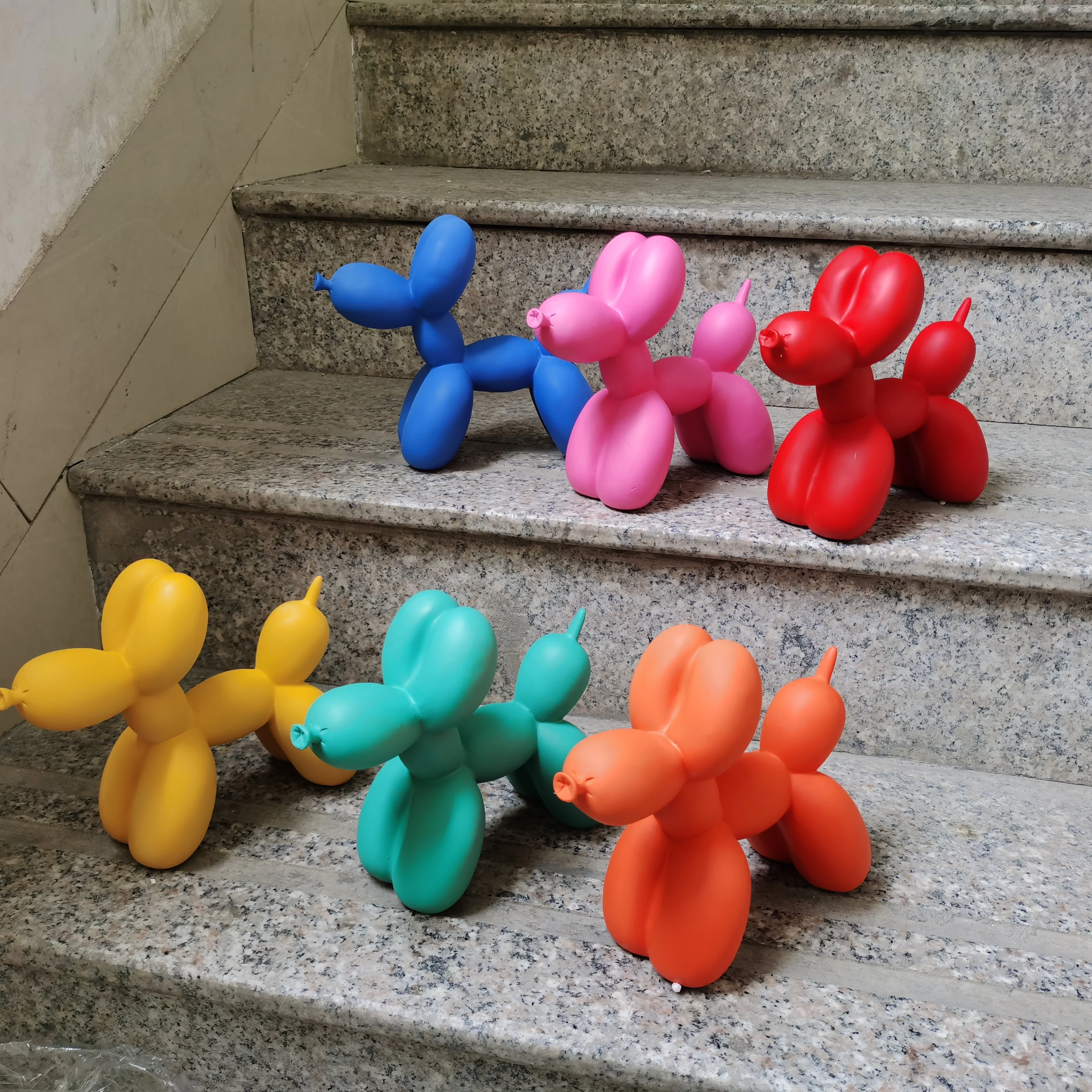 Pink purple balloon dog sculpture manufacture for Home Decoration