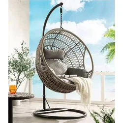 UV Resistant Cushions Wicker garden Chair Swing Hammock PE rattan Egg Hanging Chairs For Indoor Outdoor Bedroom Balcony Patio