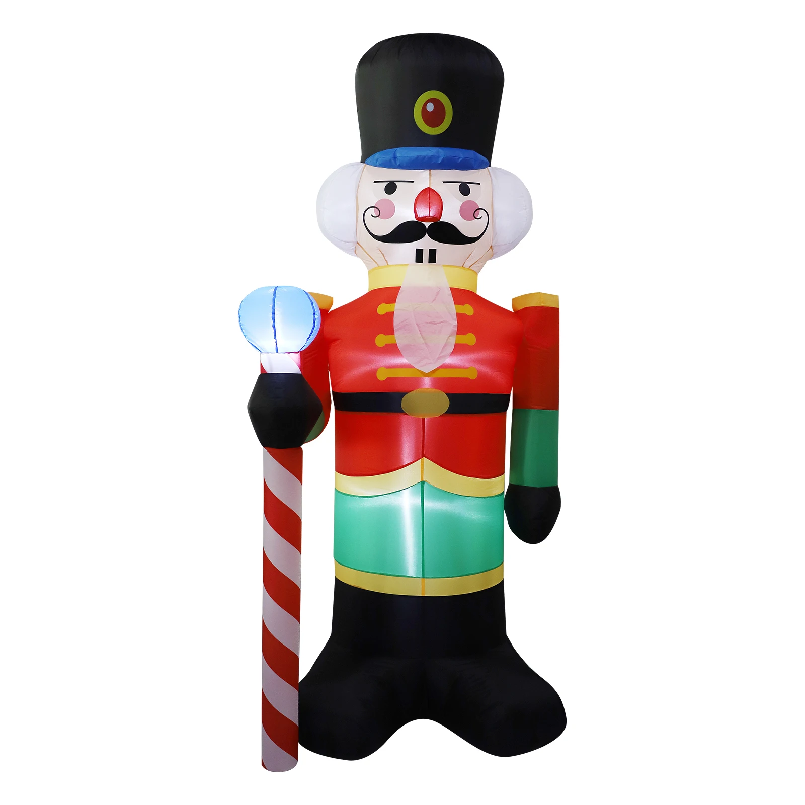 Hot Selling 8ft Christmas Inflatable Nutcracker Soldier Holiday Decoration With LED Light At Home Yard