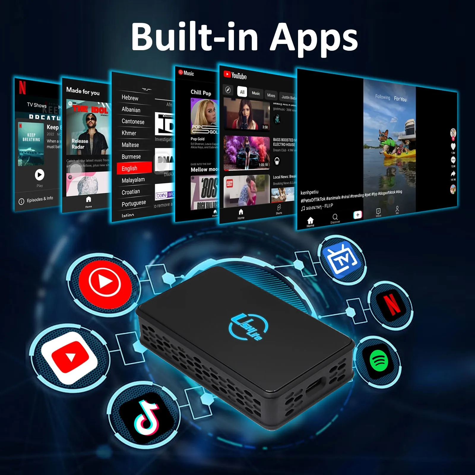 Android Auto Wireless Carplay Mini AI TV Box Original Car Upgrade For Netflix YouTube IPTV Universal Multimedia Adapter Car Play