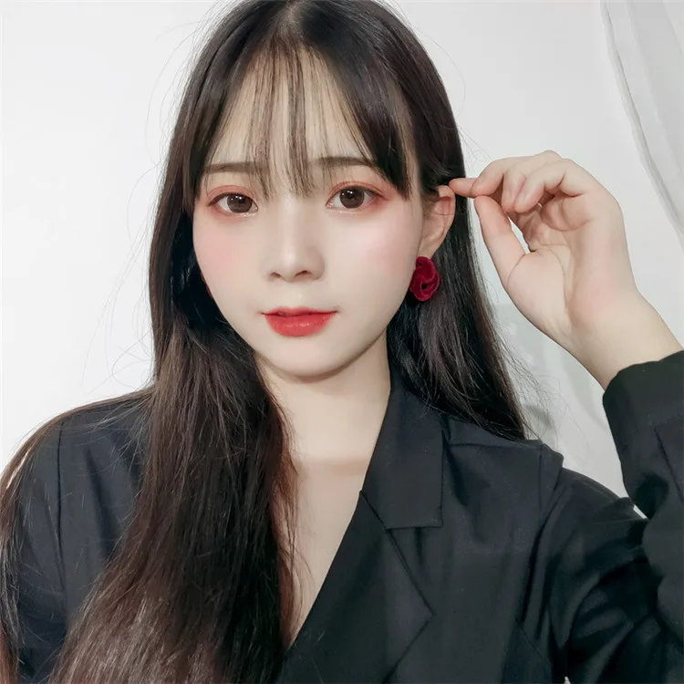 
CLARMER 2020 Popular S925 silver needle irregular circles stud earrings retro gold velvet twisted geometric earrings for women 