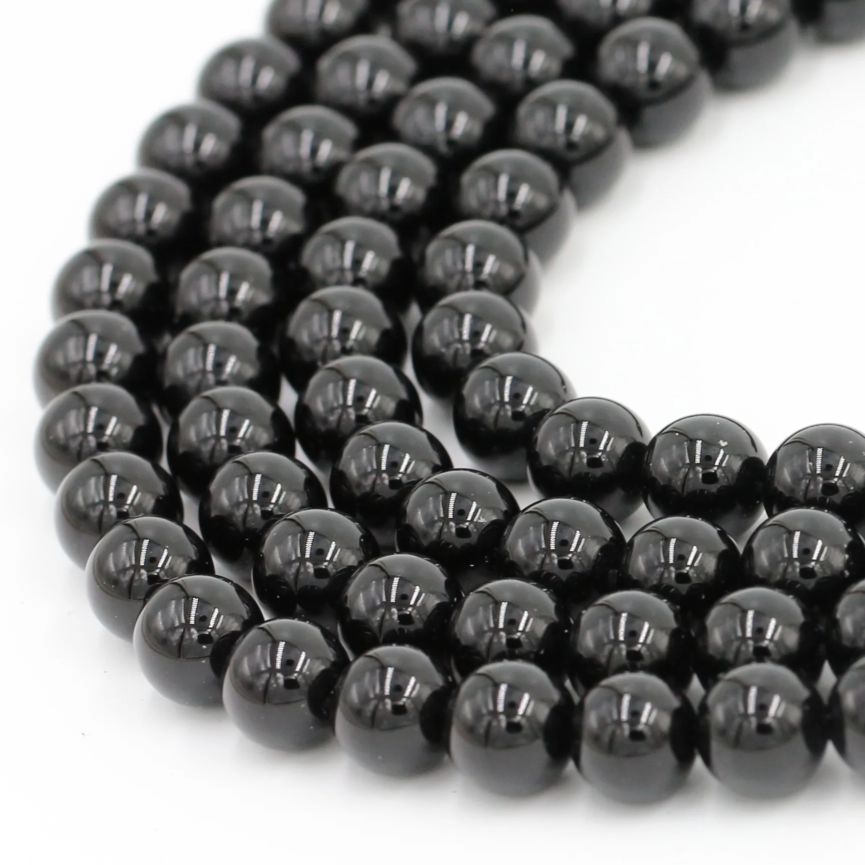 2021 natural onyx stone light black agate stones round beads for jewelry making