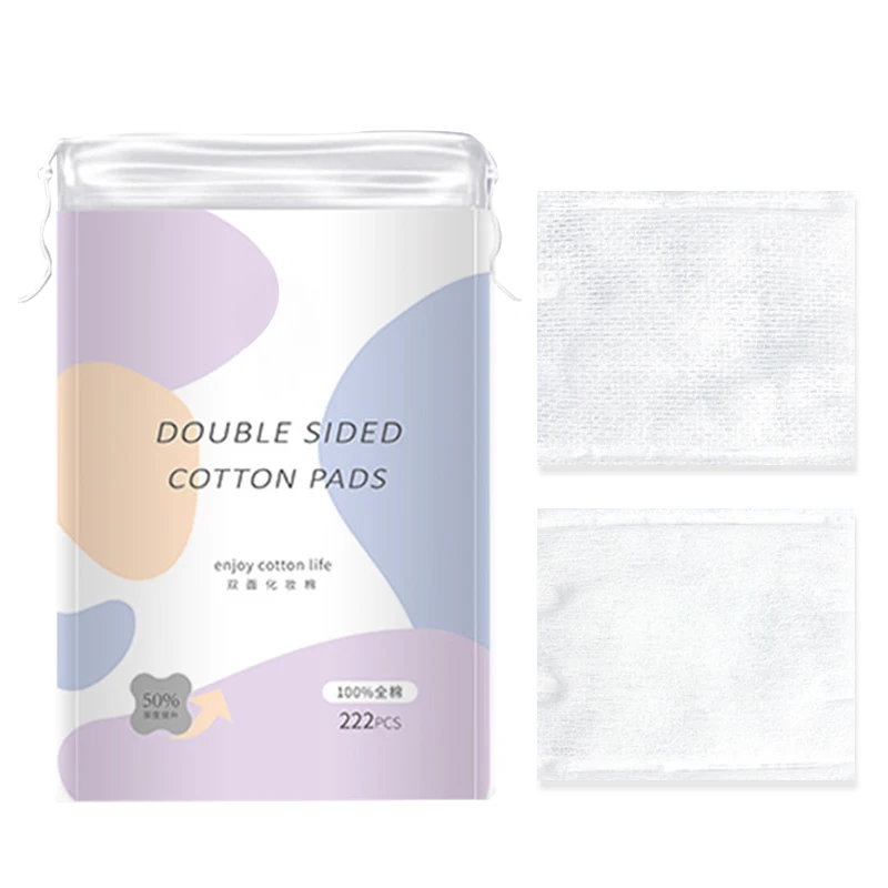 
OEM /ODM Wholesale high quality natural cotton square soft makeup cotton pad with packing 