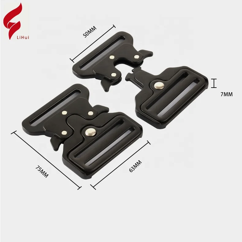 Lihui Factory Outlet Snap Fastener Clasp Metal Buckle Side Release Automatic Surcingle Buckle For Shoulder Strap Backpack