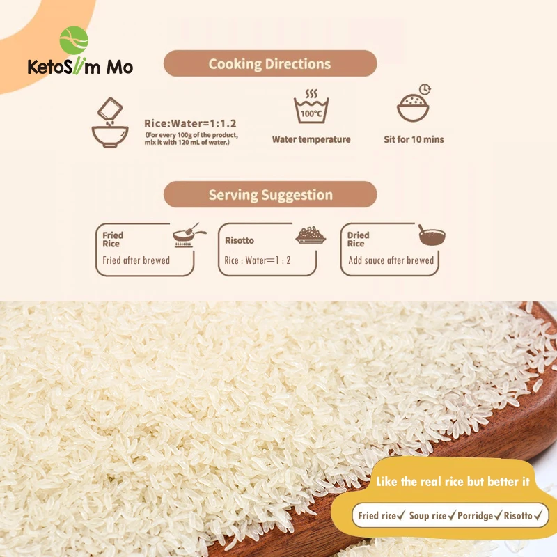 Natural Fresh Low Sugar Shirataki Konnyaku Konjac Dry Dried Rice